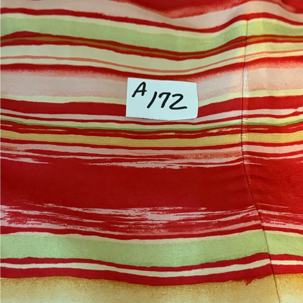 A-172 Jessica Howard‎ 100% Silk Striped Red and Yellow Sleeveless Dress Size 8P - Picture 14 of 14